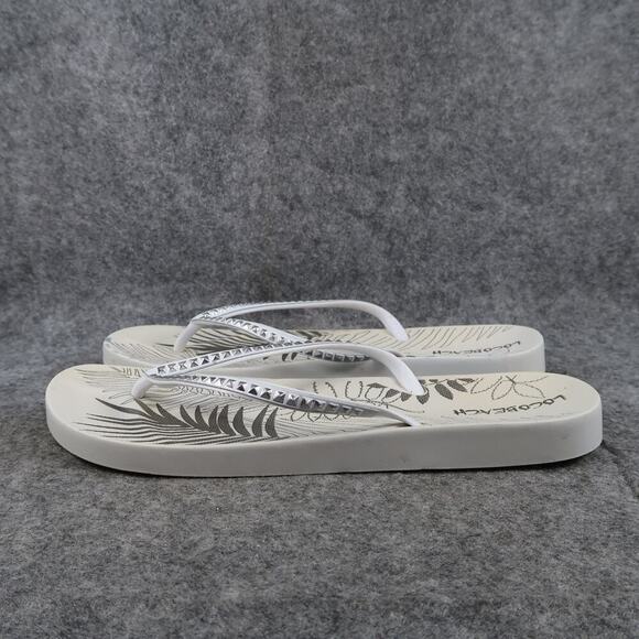 Loco Beach Shoes Womens 11 Sandals Flip Flops Casual Slip On Flat Made in Brazil - Picture 3 of 9